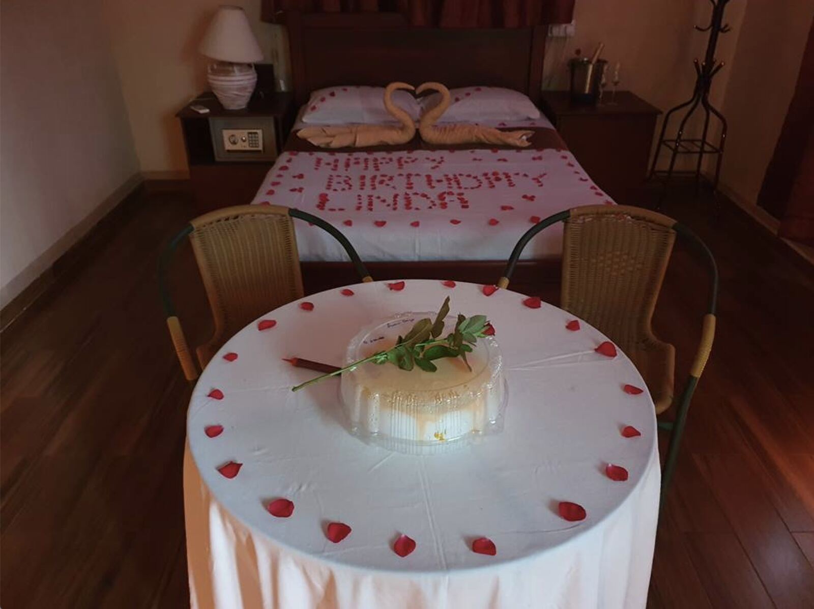 Birthday surprise room decoration, Manor Villa Mauritius