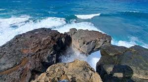 Roche Qui Pleure basalt rock formation, Souillac Mauritius